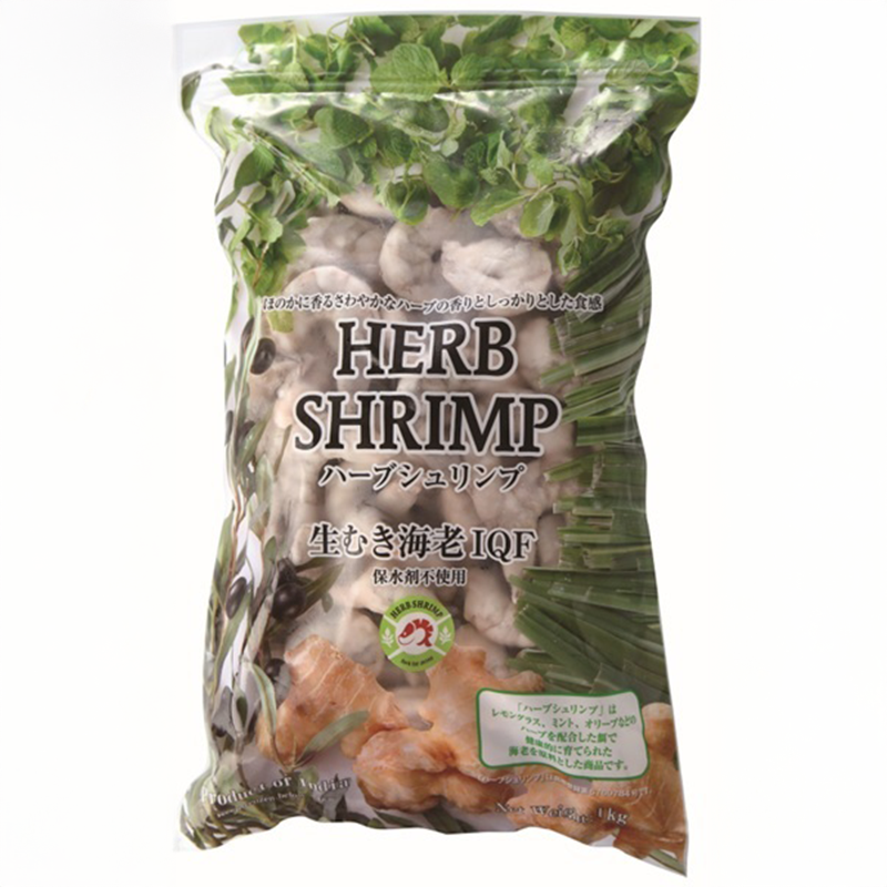 ハーブシュリンプ (バナメイムキエビIQF 21-25) (1袋 1kg)