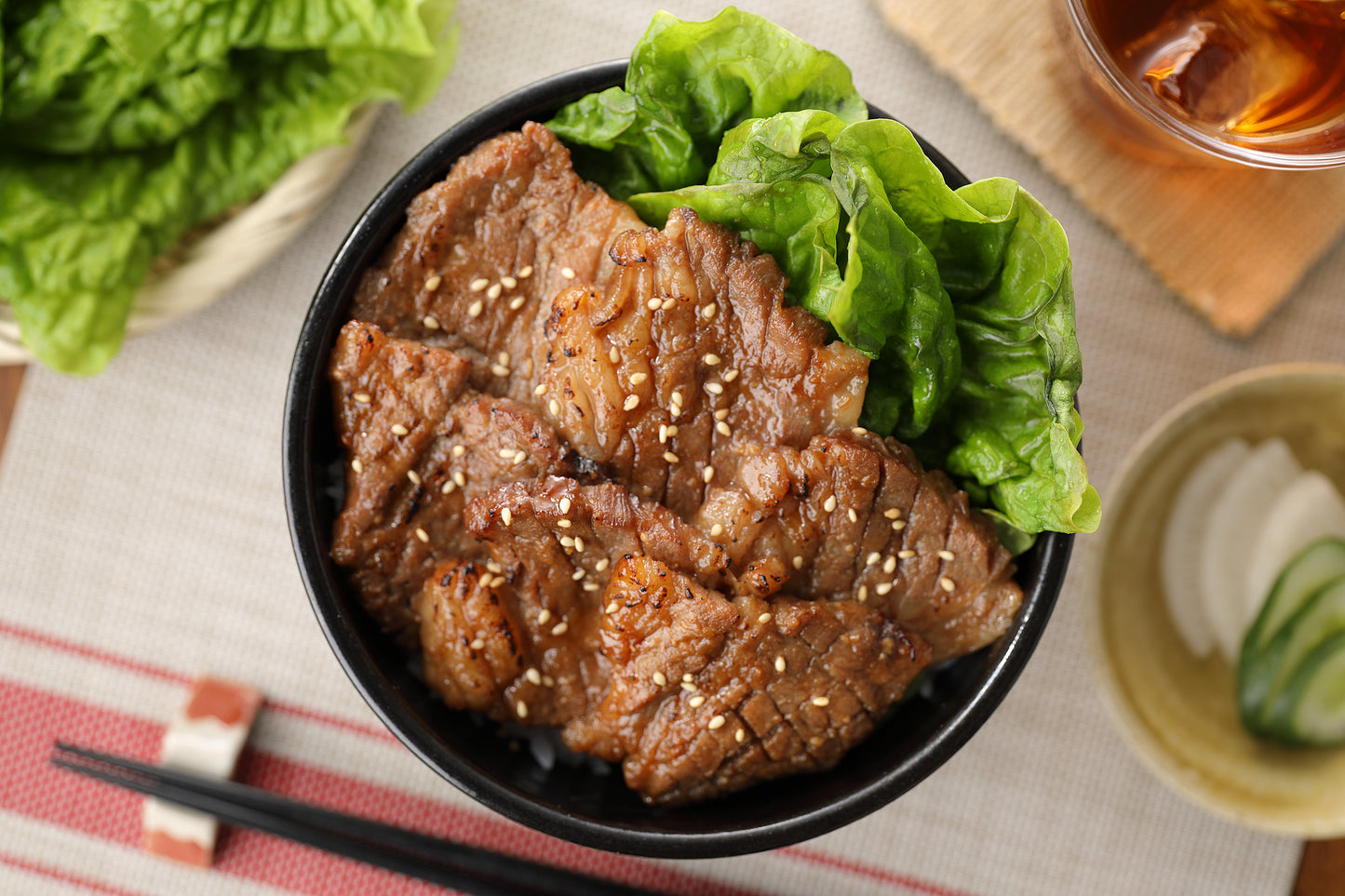 Beef rib rice bowl