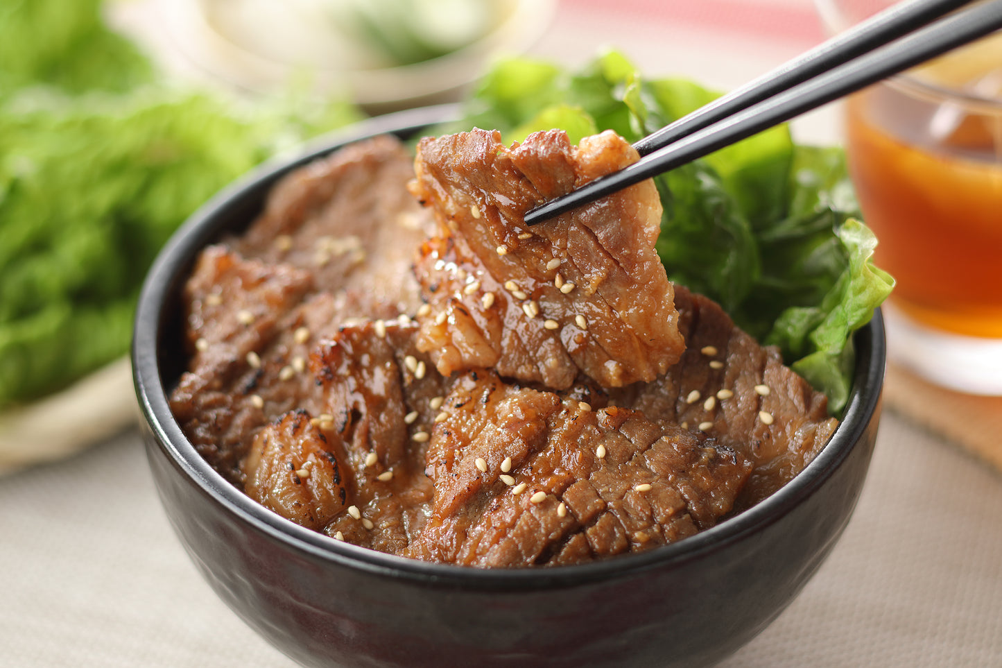 Beef rib rice bowl