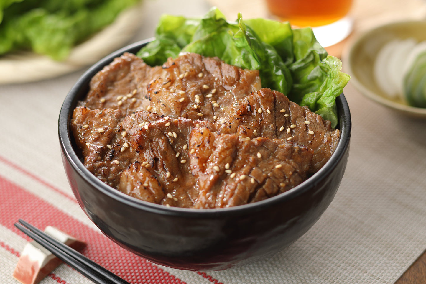 Beef rib rice bowl